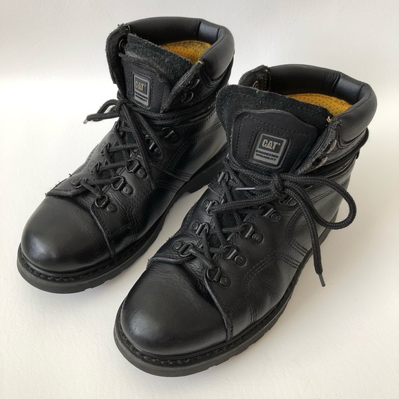 caterpillar black work boots